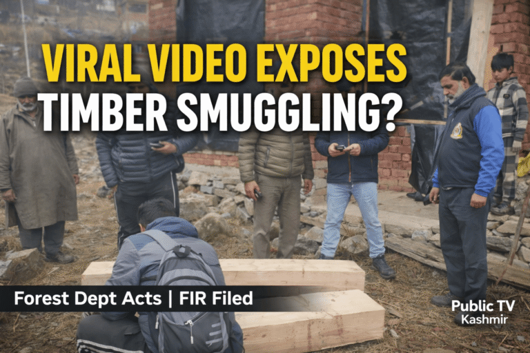 Forest Department Swings Into Action After Viral Video; Timber Seized Under DFO Tangmarg’s Supervision