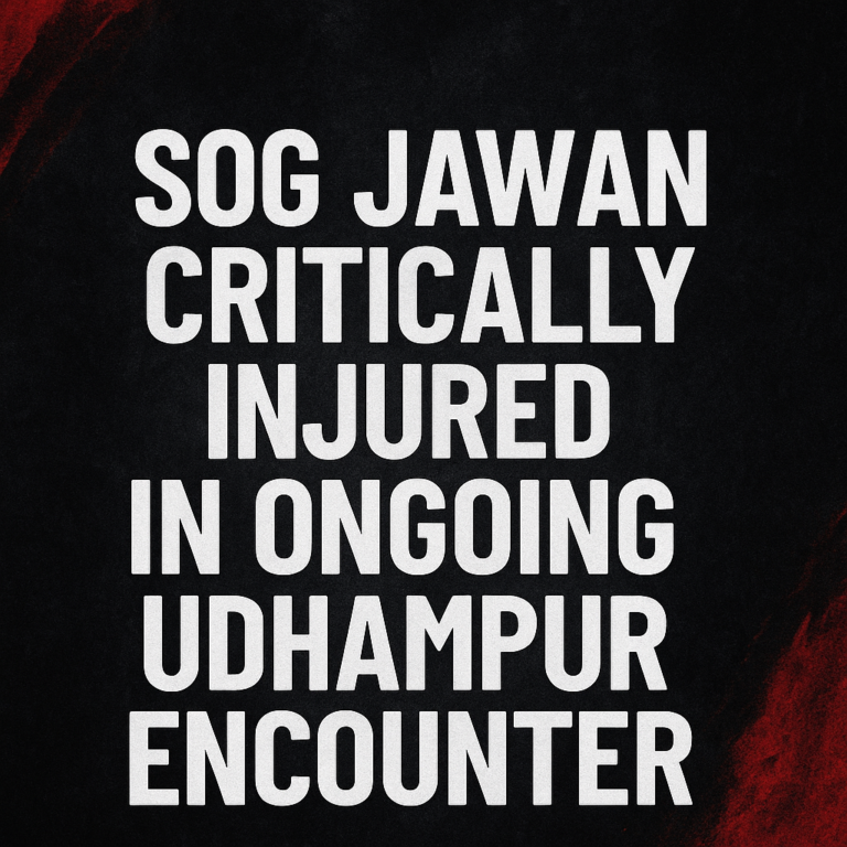 Encounter Erupts During Search Operation in Udhampur, One SOG Personnel Injured